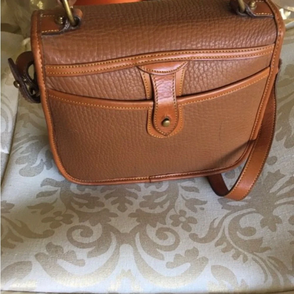 Vintage Authentic Dooney & Bourke Brown Pebble Leather Handbag - Picture 3 of 6